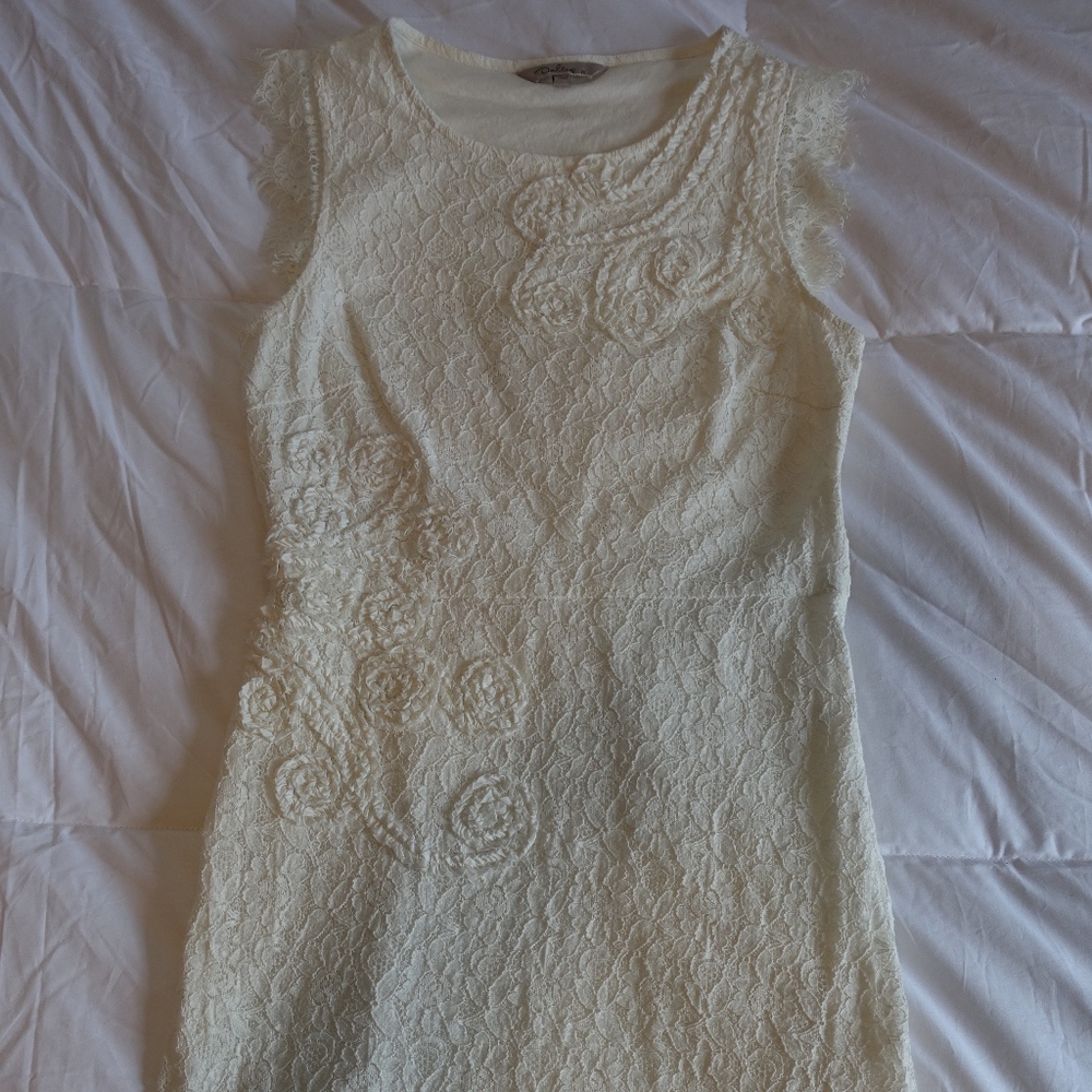 Ivory Lace Cocktail Dress